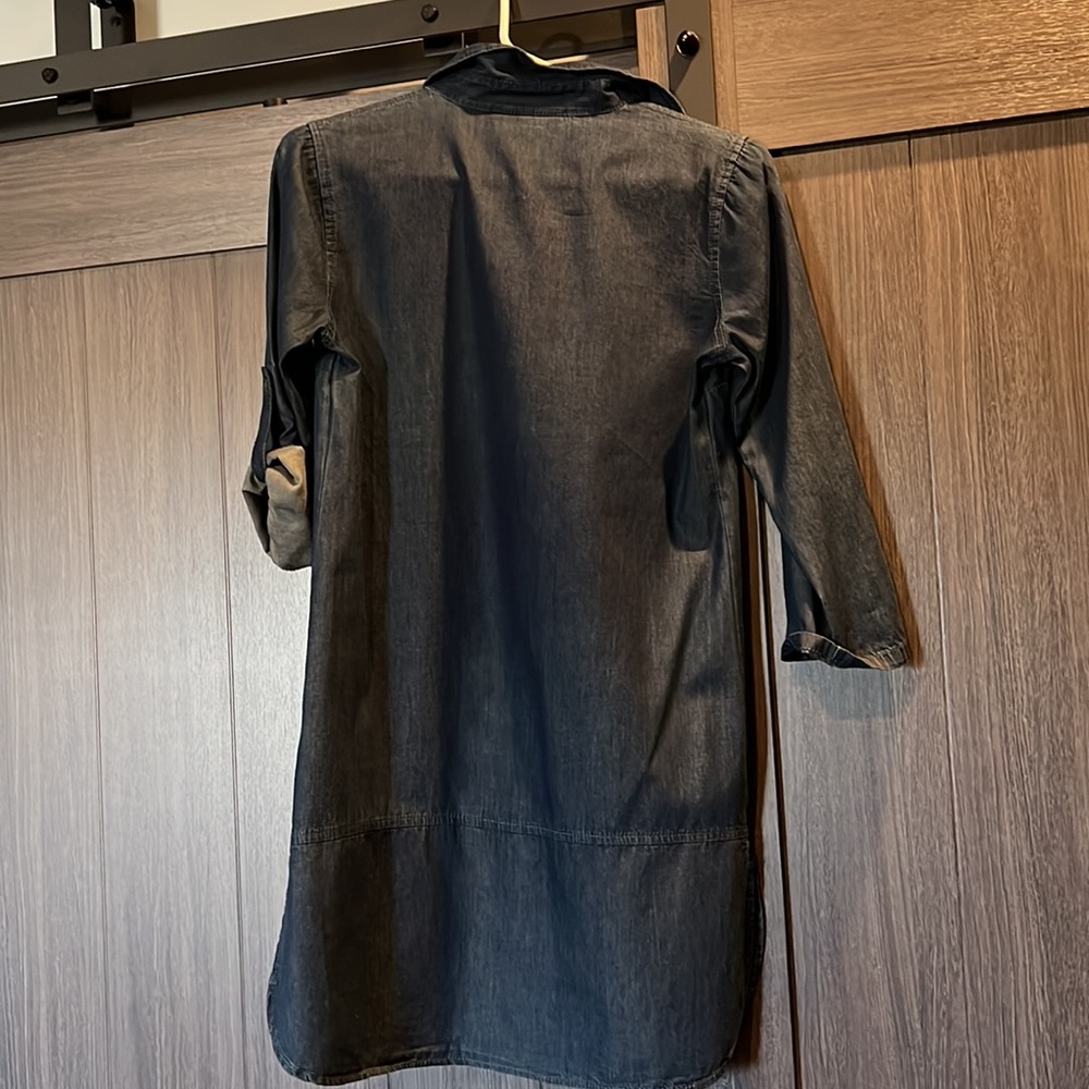 Speed Control Denim Chambray Rose T Shirt Dress - Picture 4 of 7